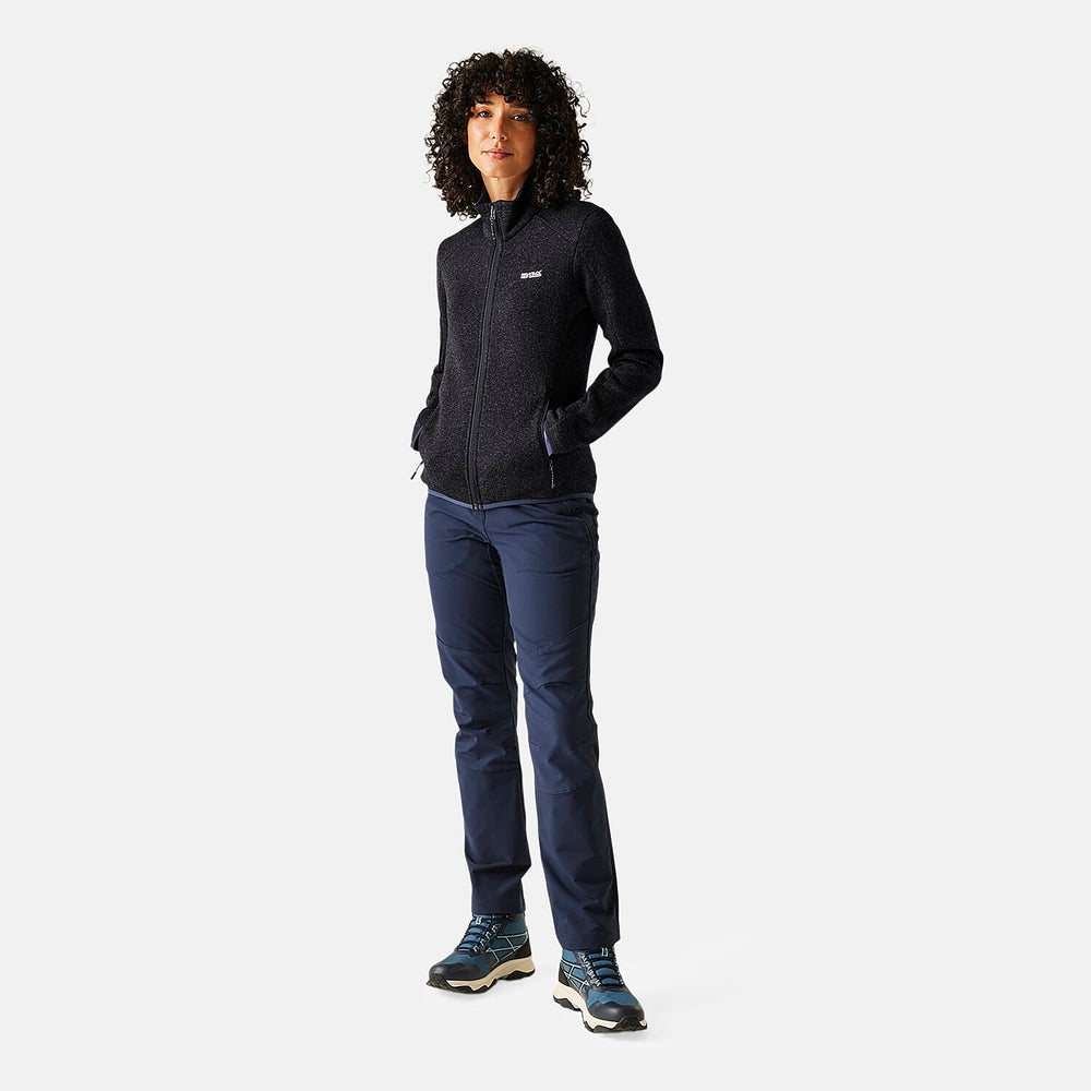 Regatta Womens Full Zip Fleece Jacket With Contrast Trim (Size 20) - Navy