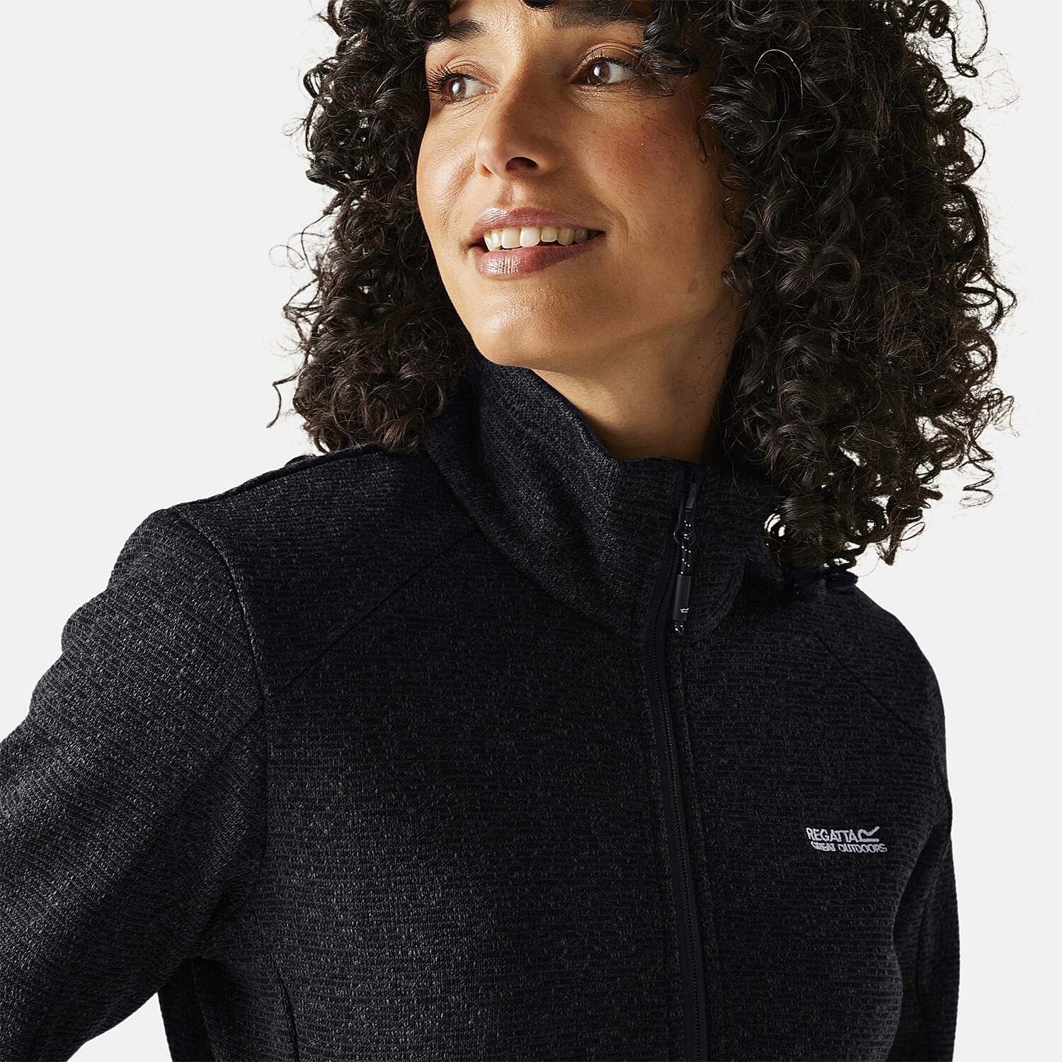 Regatta Womens Full Zip Fleece Jacket With Contrast Trim (Size 20) - Navy