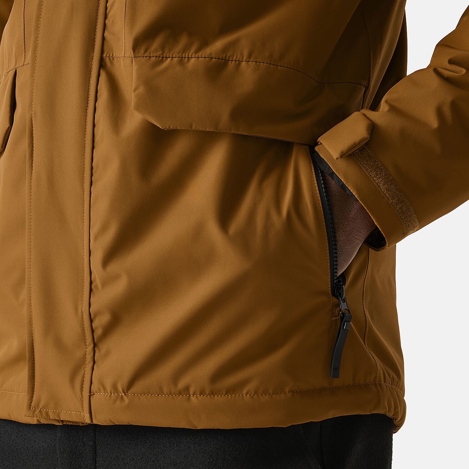 Regatta Mens Fleece Lined Waterproof Insulated Jackets With Storm Hood And Pockets (Size 132-137Inch) - Brown