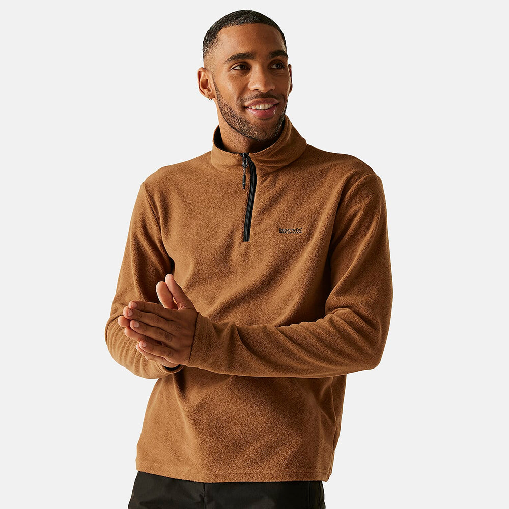 Regatta Mens Lightweight Half-Zip Fleece (Size L) - Brown