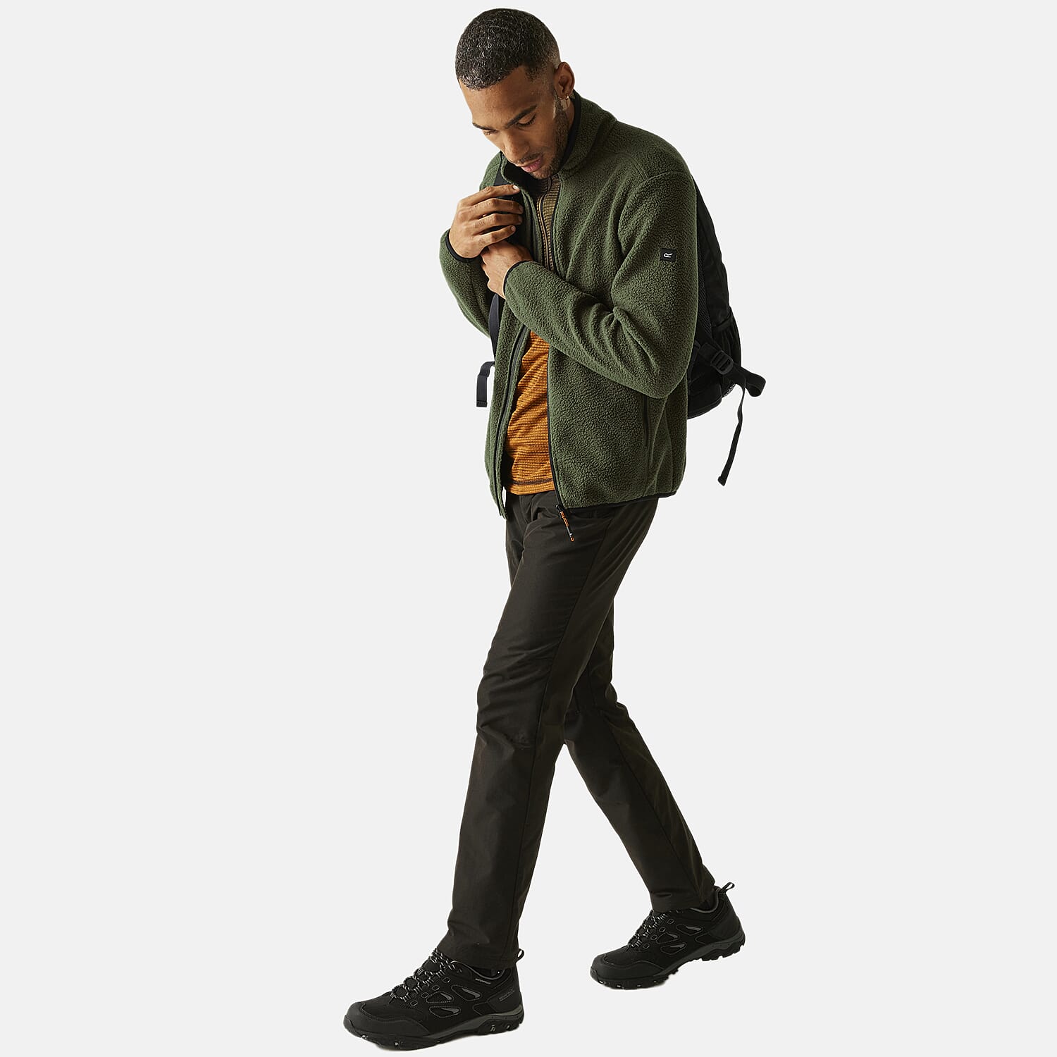 Regatta Mens Full-Zip Lightweight Fleece (Size L) - Olive Night