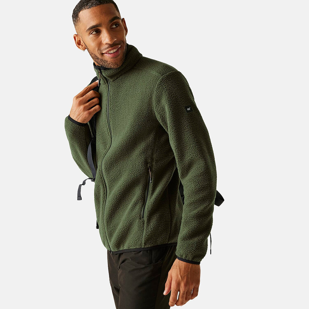 Regatta Mens Full-Zip Lightweight Fleece (Size L) - Olive Night