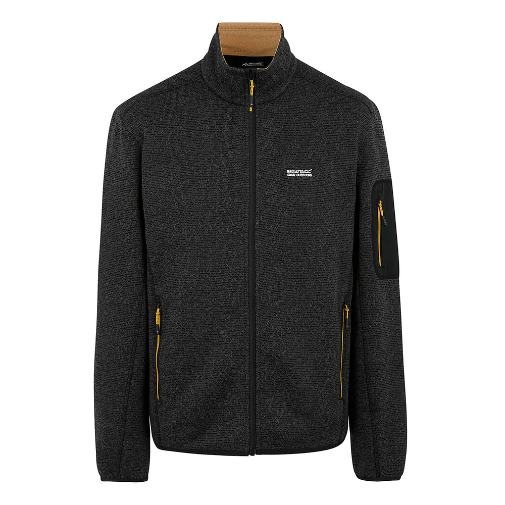 Regatta Mens Soft Brushed Full-Zip Fleece (Size 39-40In) - Black