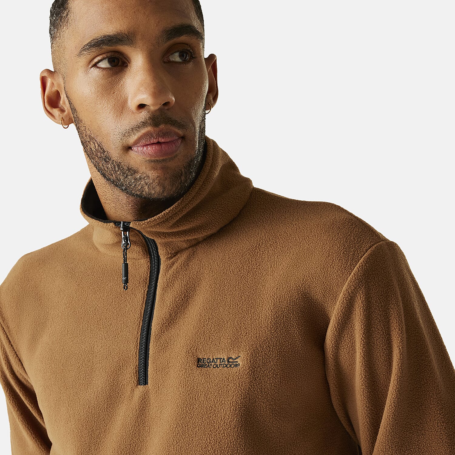 Regatta Mens Lightweight Half-Zip Fleece (Size M) - Brown