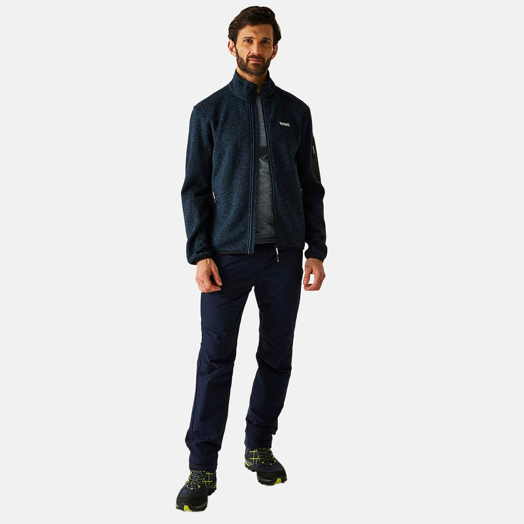 Regatta Mens Soft Brushed Full-Zip Fleece (Size 43-44In) - Moonlight Denim