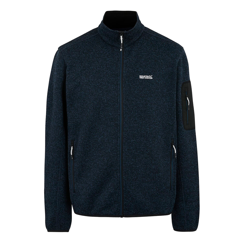Regatta Mens Soft Brushed Full-Zip Fleece (Size 43-44In) - Moonlight Denim