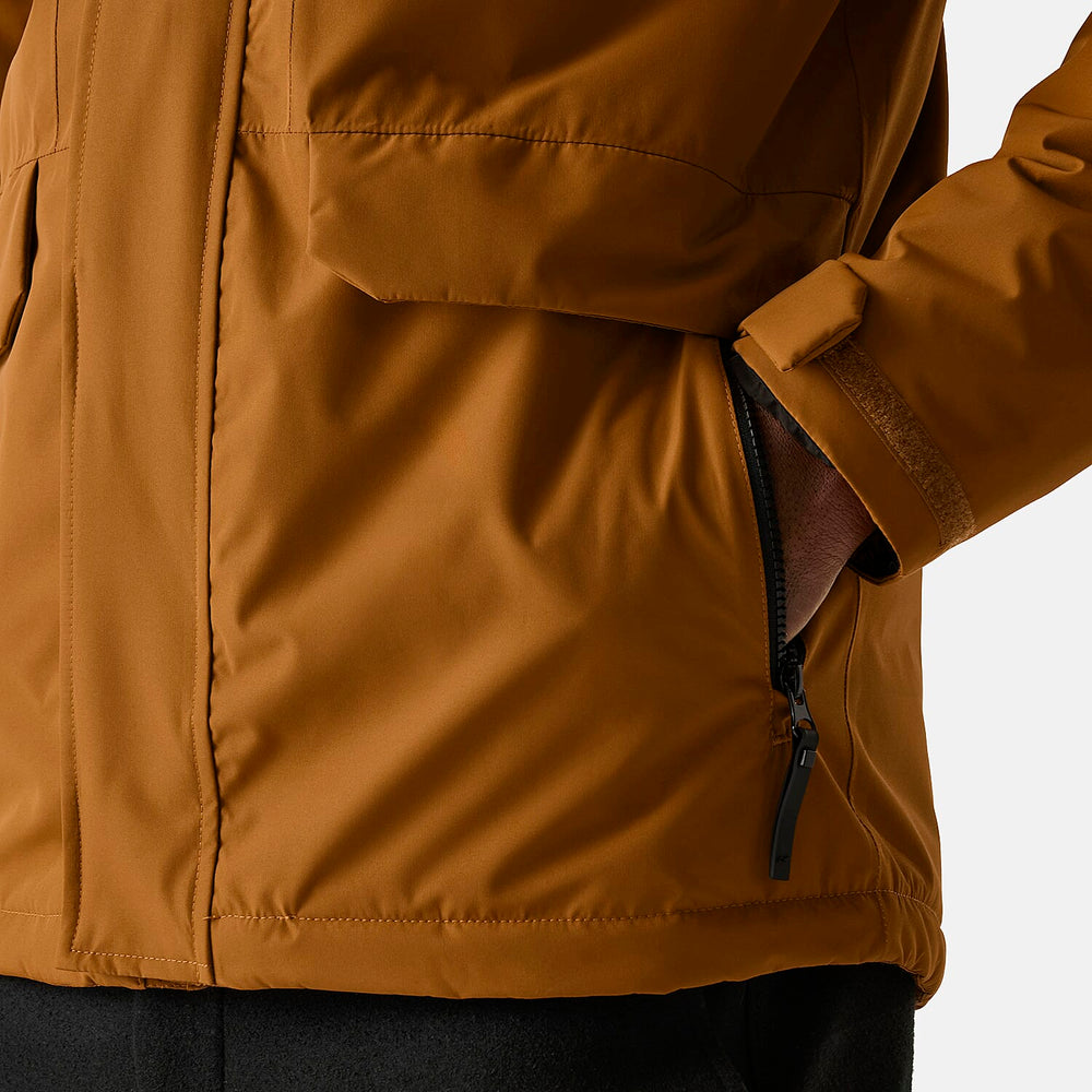 Regatta Mens Fleece Lined Waterproof Insulated Jackets With Storm Hood And Pockets (Size 109-112Inch) - Brown