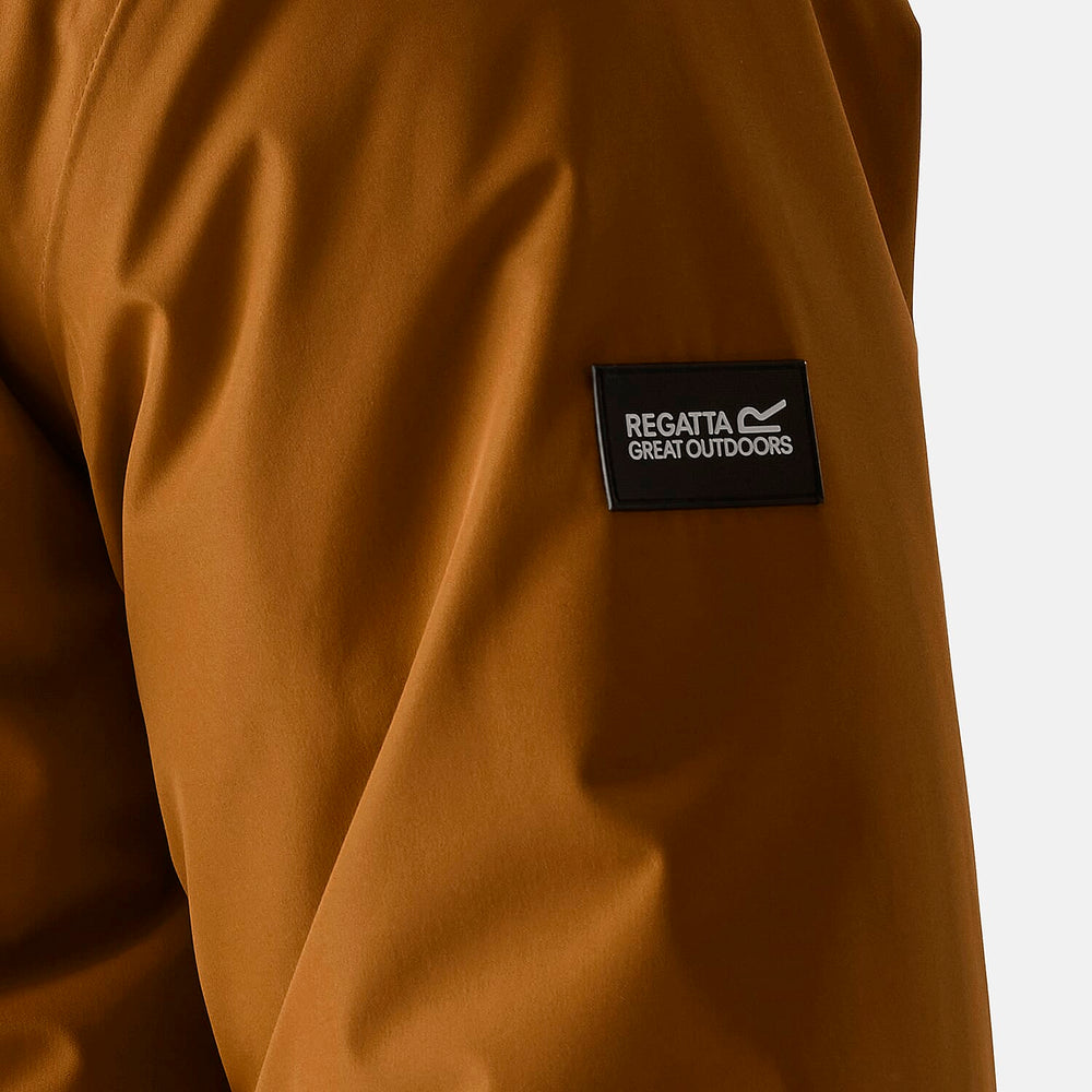 Regatta Mens Fleece Lined Waterproof Insulated Jackets With Storm Hood And Pockets (Size 109-112Inch) - Brown