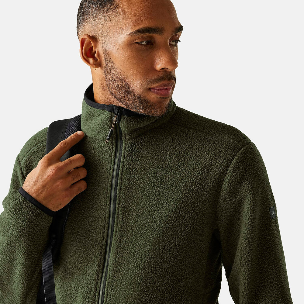 Regatta Mens Full-Zip Lightweight Fleece (Size XL) - Olive Night