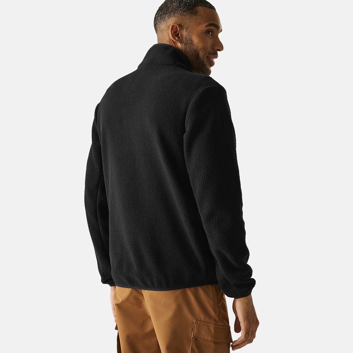 Regatta Mens Full-Zip Lightweight Fleece (Size XXL) - Black