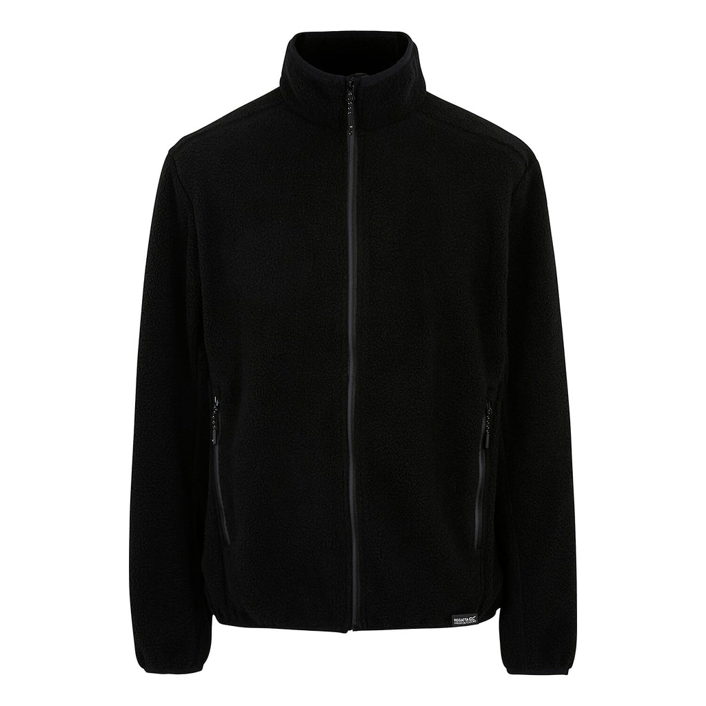 Regatta Mens Full-Zip Lightweight Fleece (Size XXL) - Black