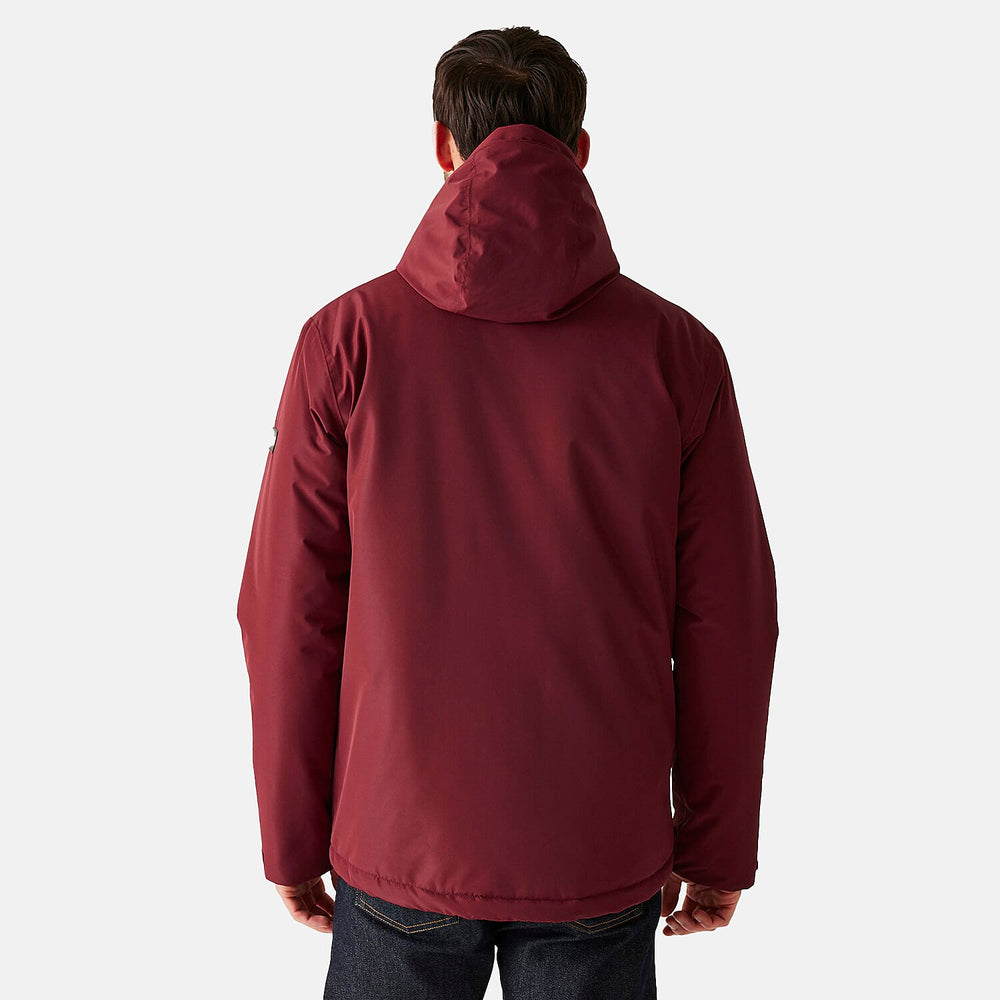 Regatta Mens Fleece Lined Waterproof Insulated Jackets With Storm Hood And Pockets (Size 117-122Inch) - Dark Maroon