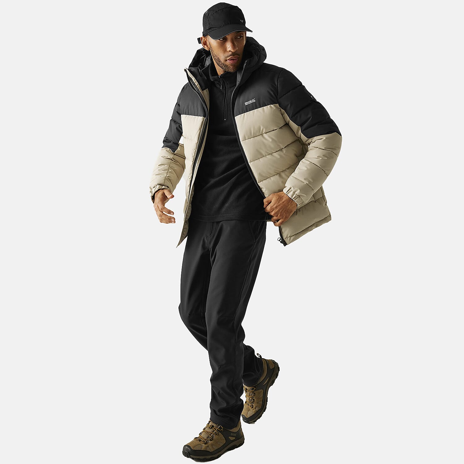 Regatta Mens Padded Jacket With Hood (Size XXXL) - Grey