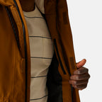 Regatta Mens Fleece Lined Waterproof Insulated Jackets With Storm Hood And Pockets (Size 124.5-129.5Inch) - Brown