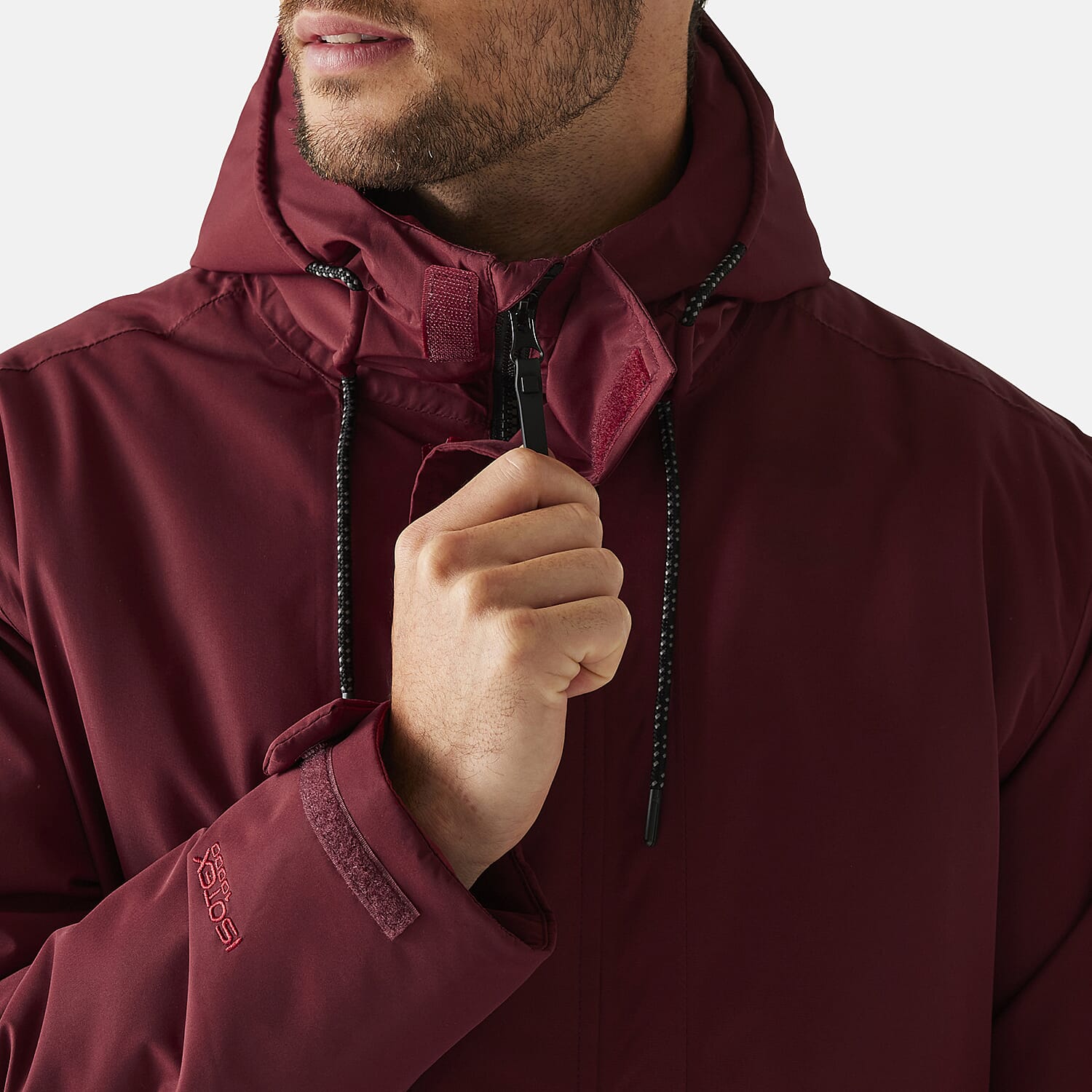 Regatta Mens Fleece Lined Waterproof Insulated Jackets With Storm Hood And Pockets (Size 124.5-129.5Inch) - Dark Maroon