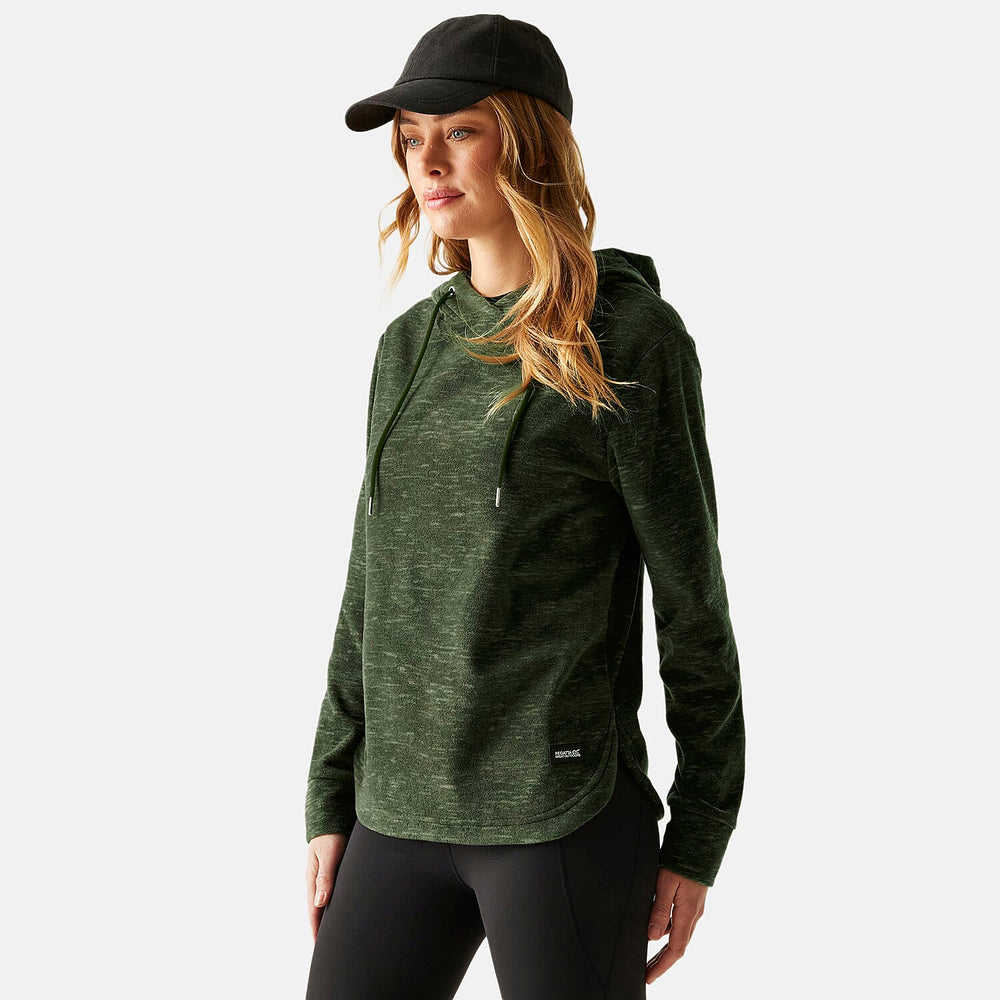 Regatta Womens Marl Fleece Hoodie (Size 22) - Dark Khaki