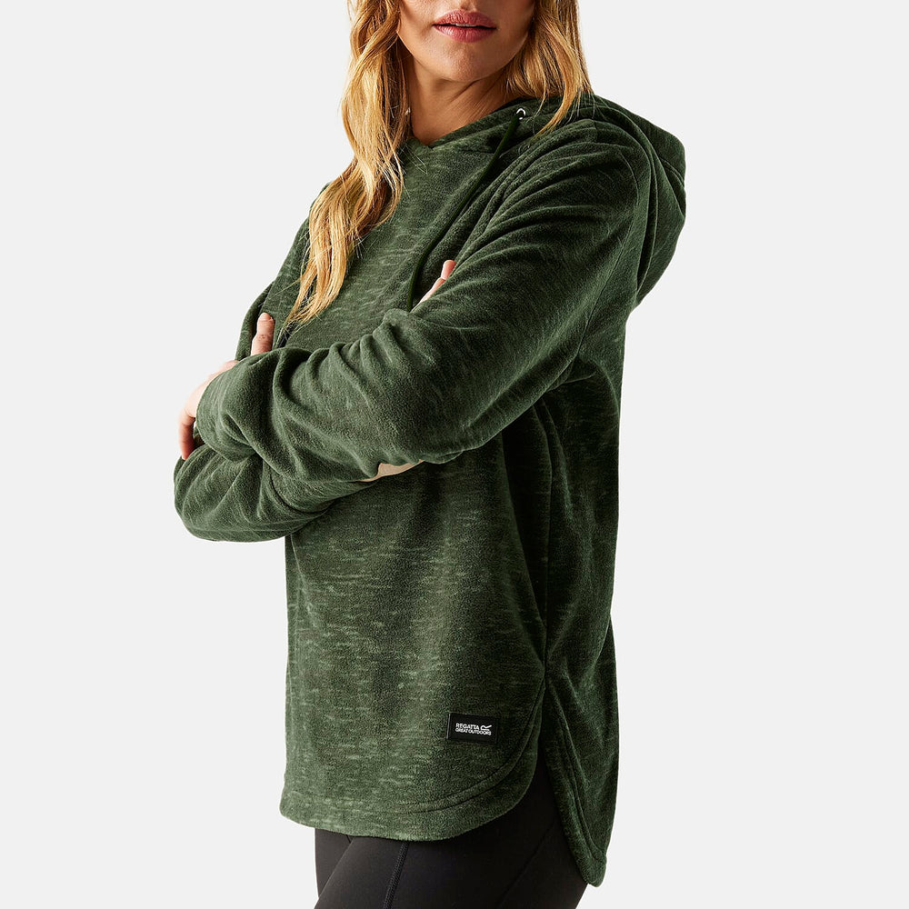 Regatta Womens Marl Fleece Hoodie (Size 22) - Dark Khaki