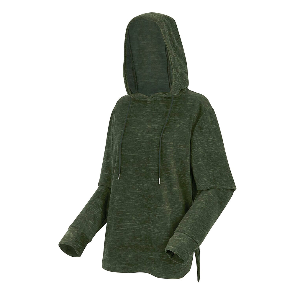 Regatta Womens Marl Fleece Hoodie (Size 22) - Dark Khaki