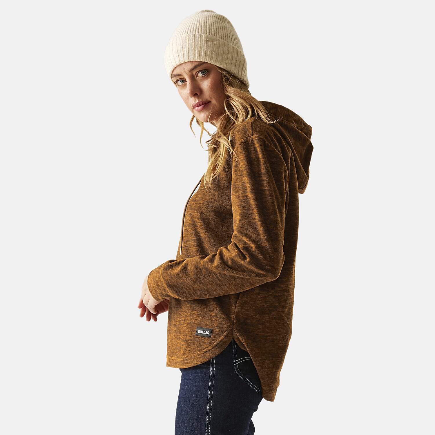 Regatta Womens Marl Fleece Hoodie (Size 18) - Glazedginge