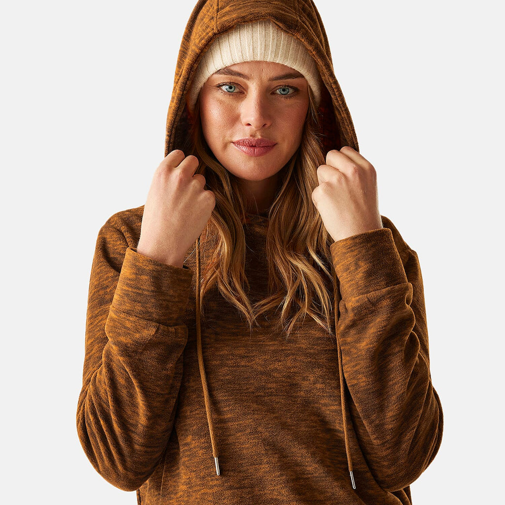 Regatta Womens Marl Fleece Hoodie (Size 18) - Glazedginge