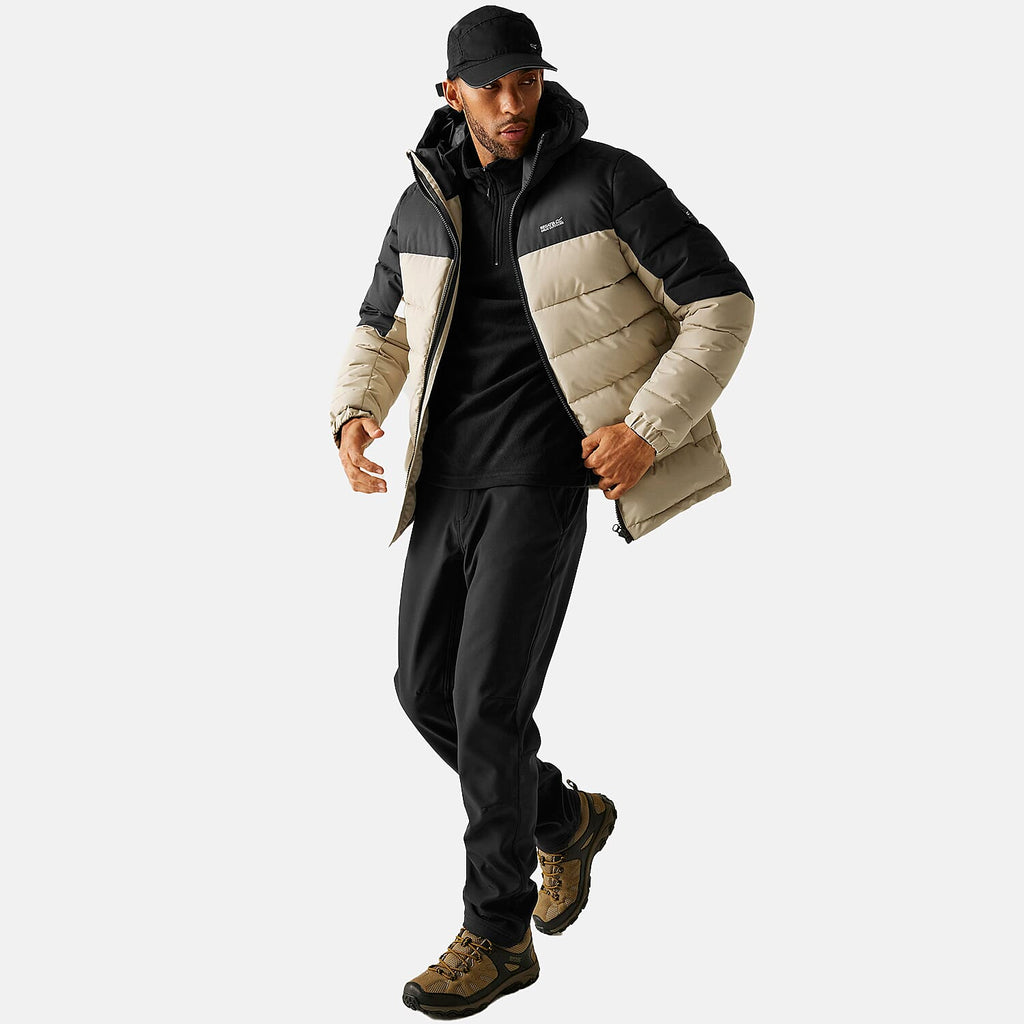 Regatta Mens Padded Jacket With Hood (Size L) - Grey