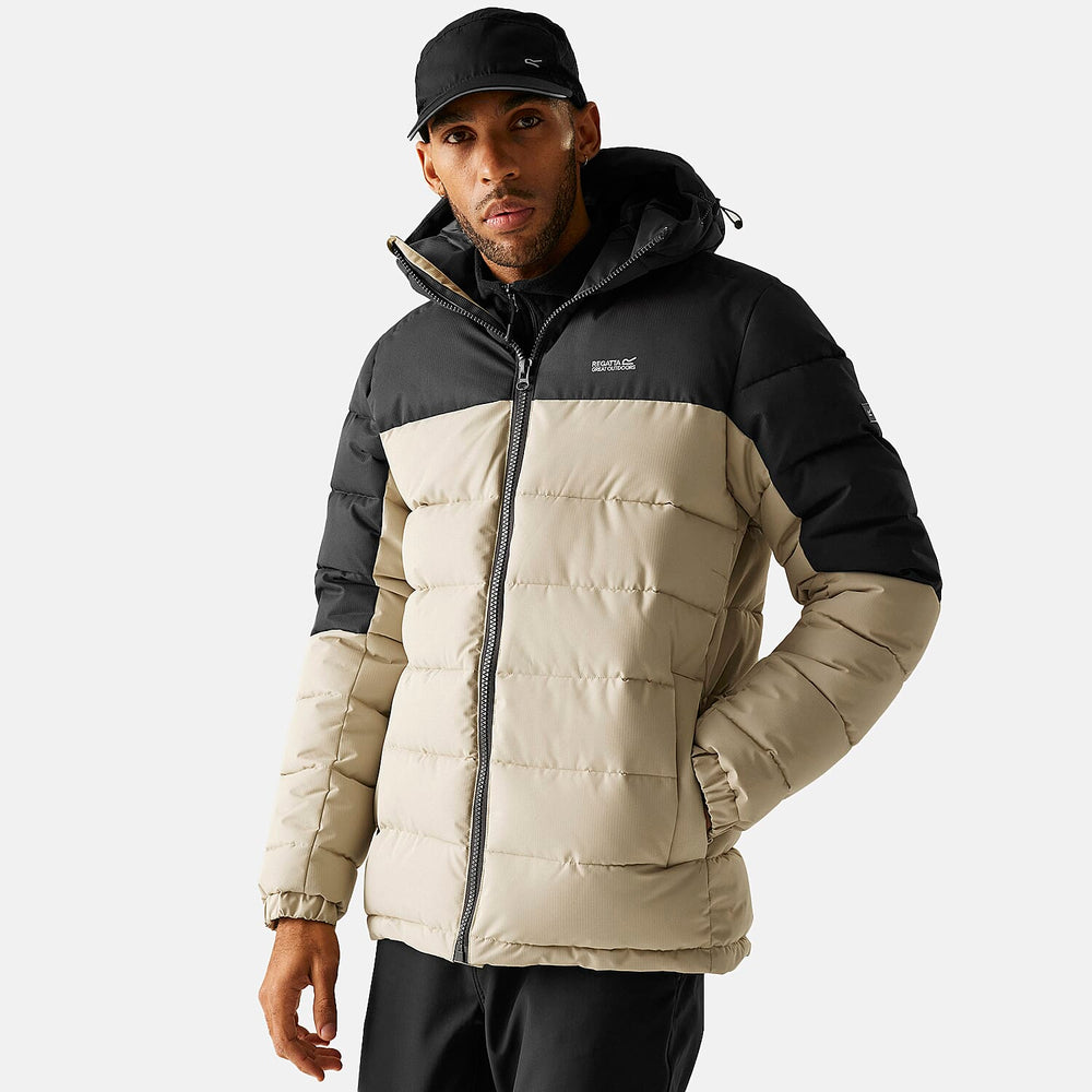 Regatta Mens Padded Jacket With Hood (Size L) - Grey