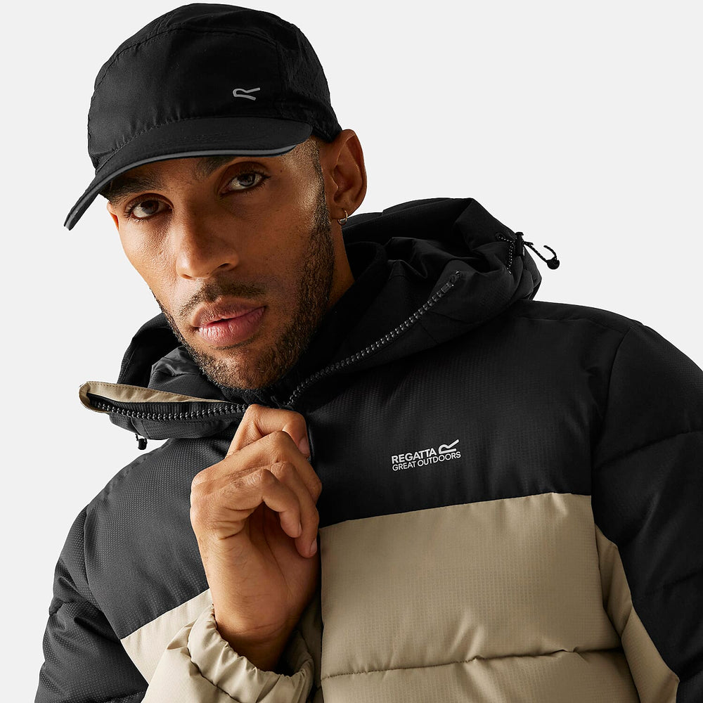 Regatta Mens Padded Jacket With Hood (Size L) - Grey