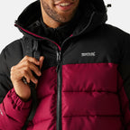 Regatta Mens Padded Jacket With Hood (Size M) - Maroon