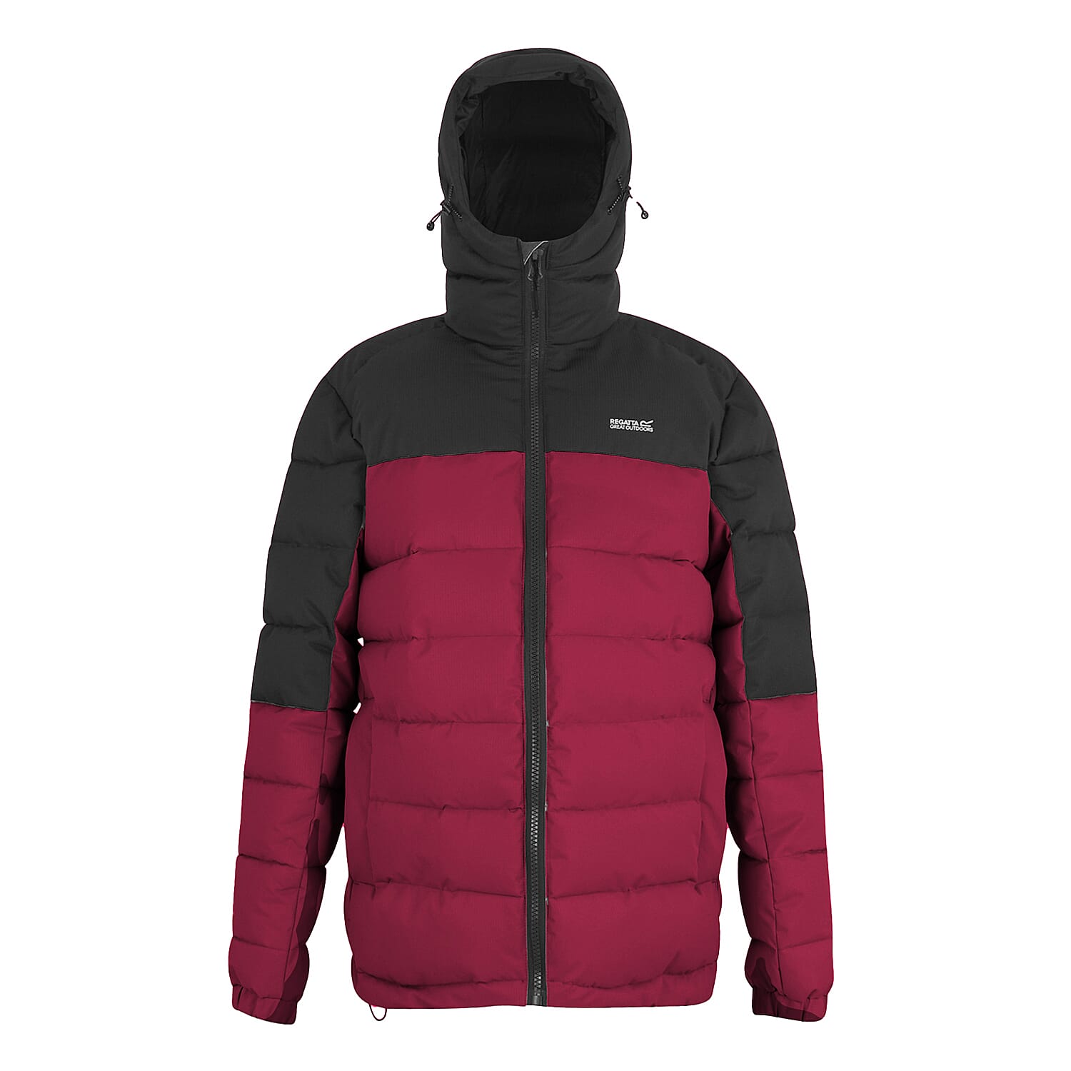 Regatta Mens Padded Jacket With Hood (Size M) - Maroon