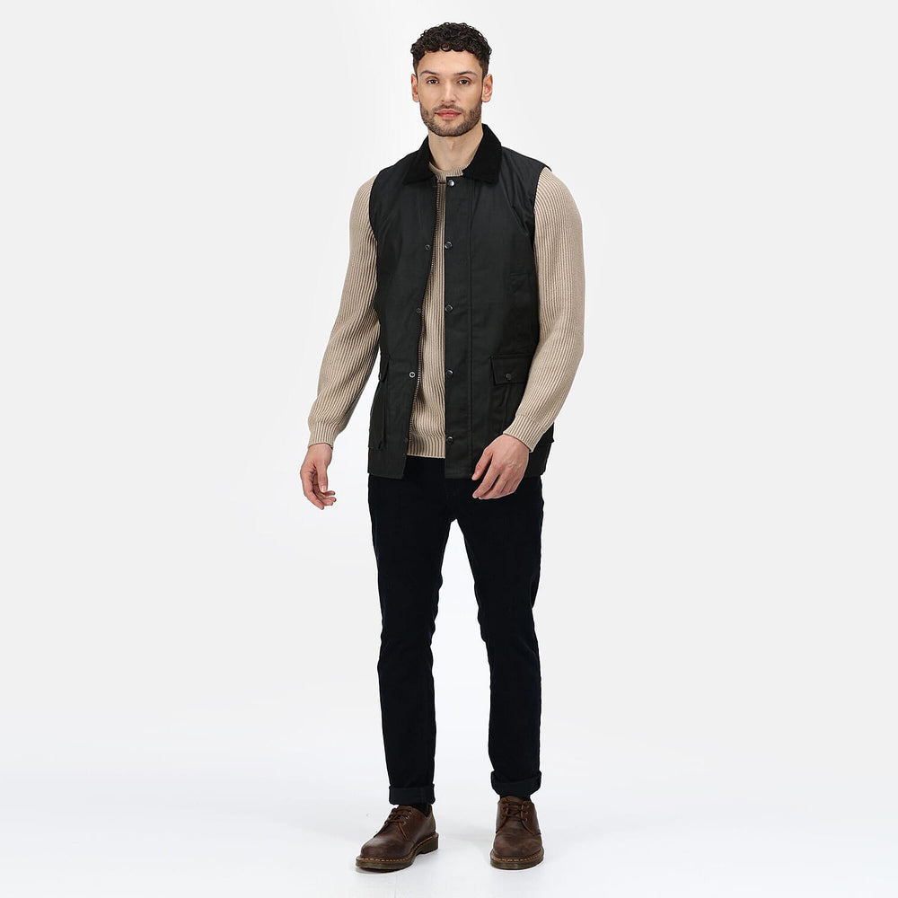 Regatta Mens Banbury Wax Bodywarmer (Size L) - Black