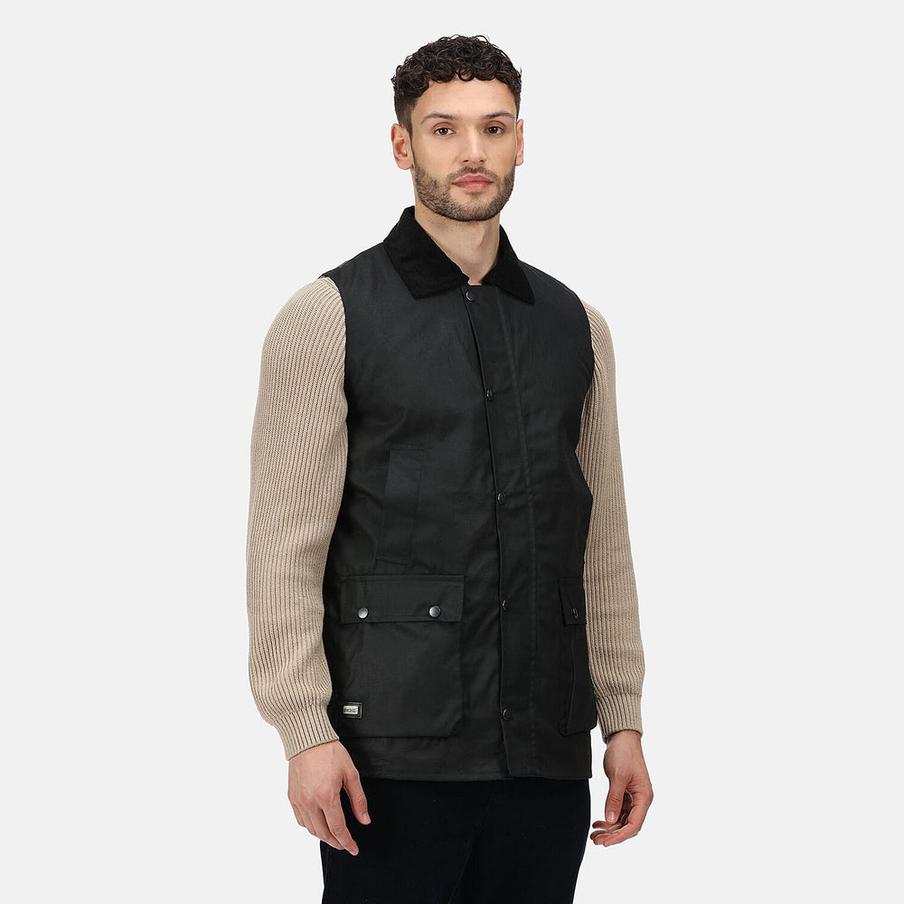 Regatta Mens Banbury Wax Bodywarmer (Size L) - Black