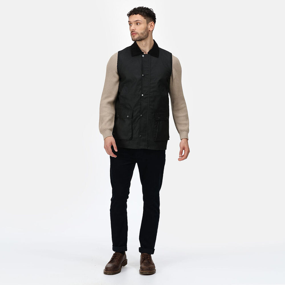 Regatta Mens Banbury Wax Bodywarmer (Size L) - Black