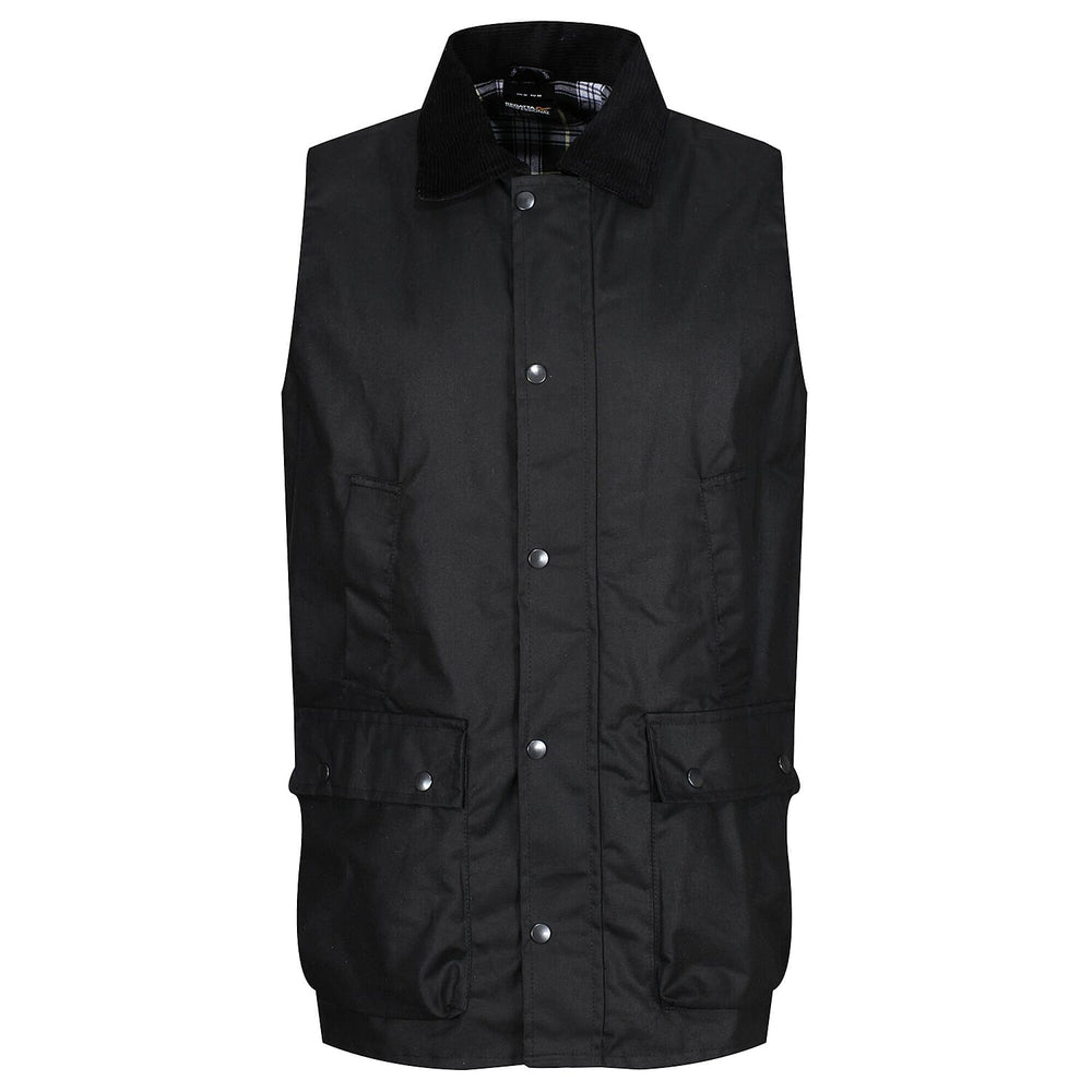Regatta Mens Banbury Wax Bodywarmer (Size L) - Black