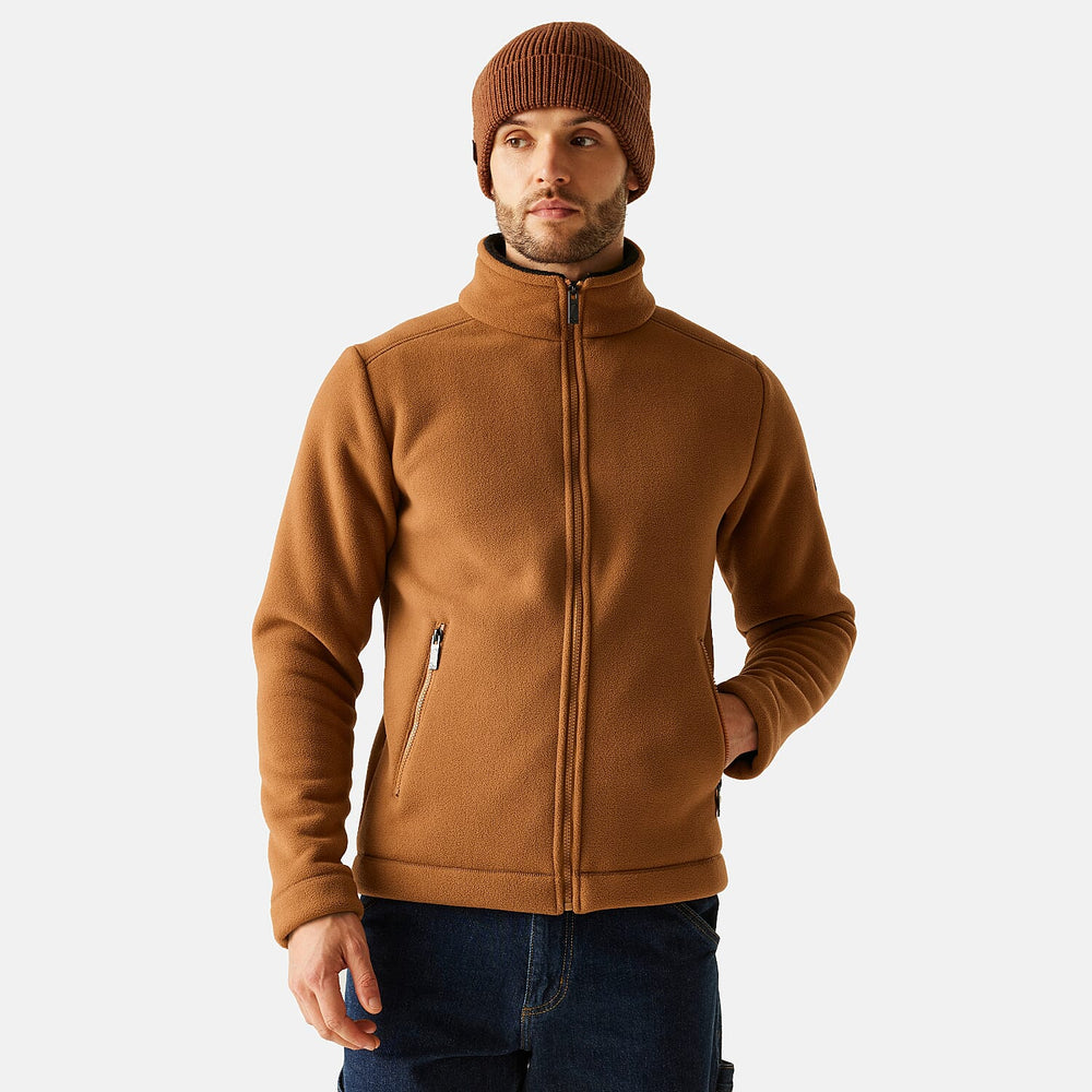 Regatta Mens Cozy Sherpa Backed Full-Zip Fleece Jacket (Size XXL) - Brown