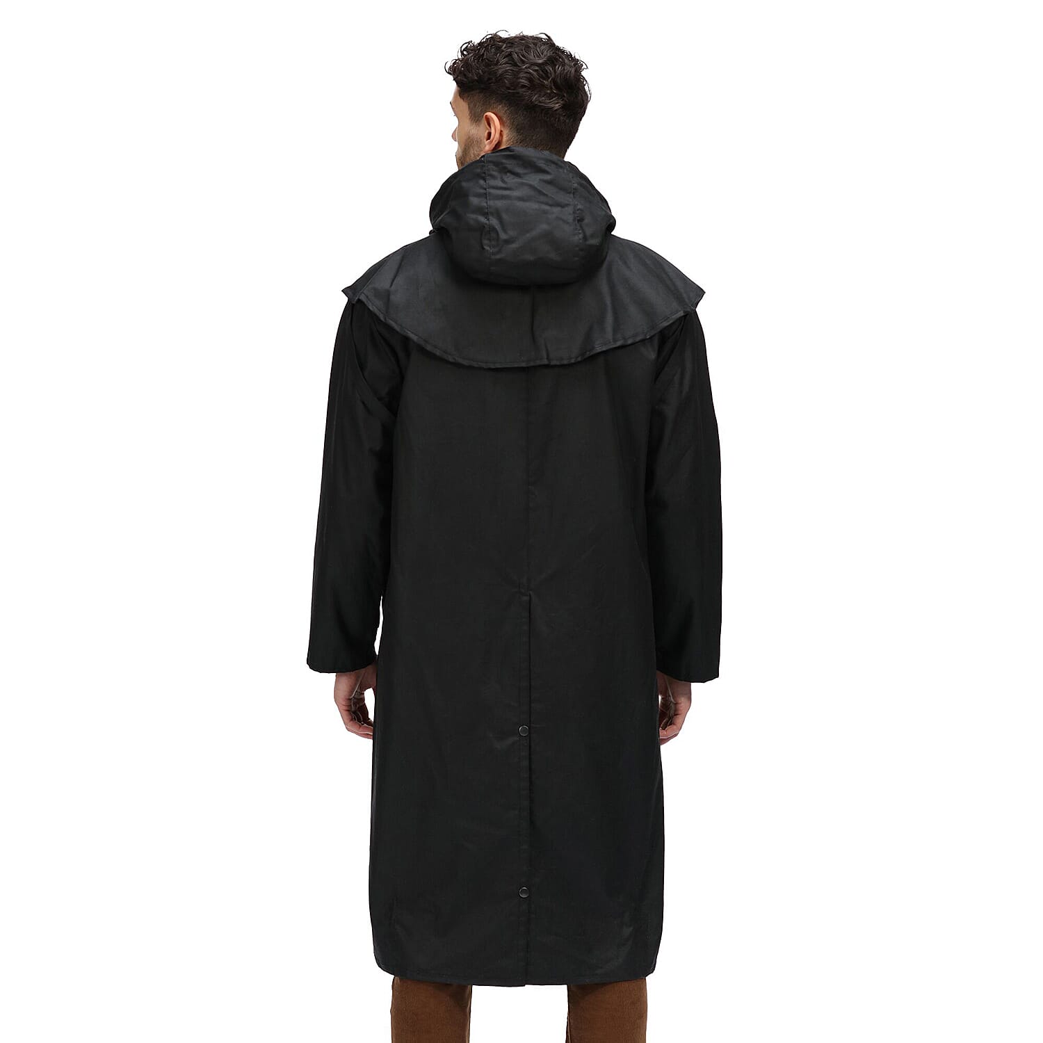 Regatta Mens Cranbrook Longline Wax Jacket (Size L) - Black