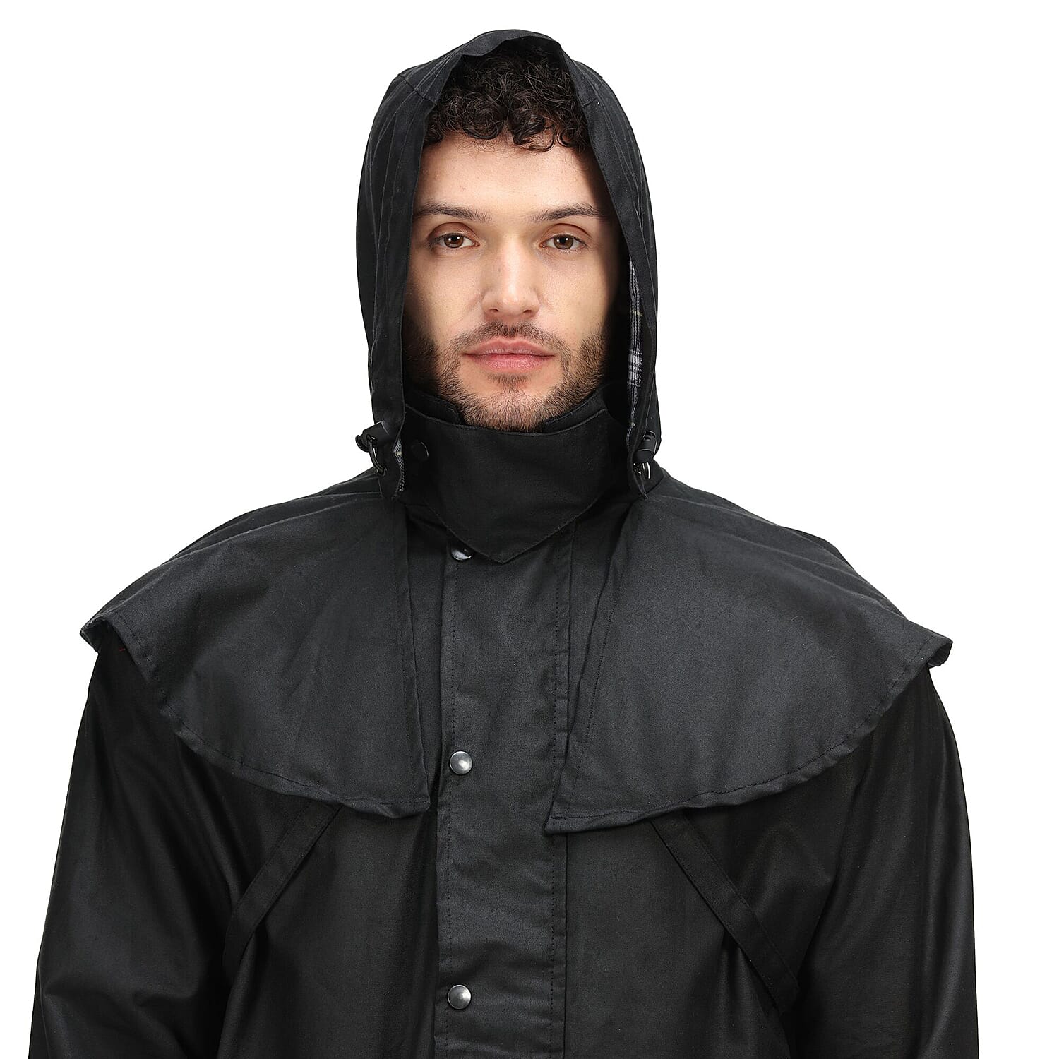 Regatta Mens Cranbrook Longline Wax Jacket (Size L) - Black