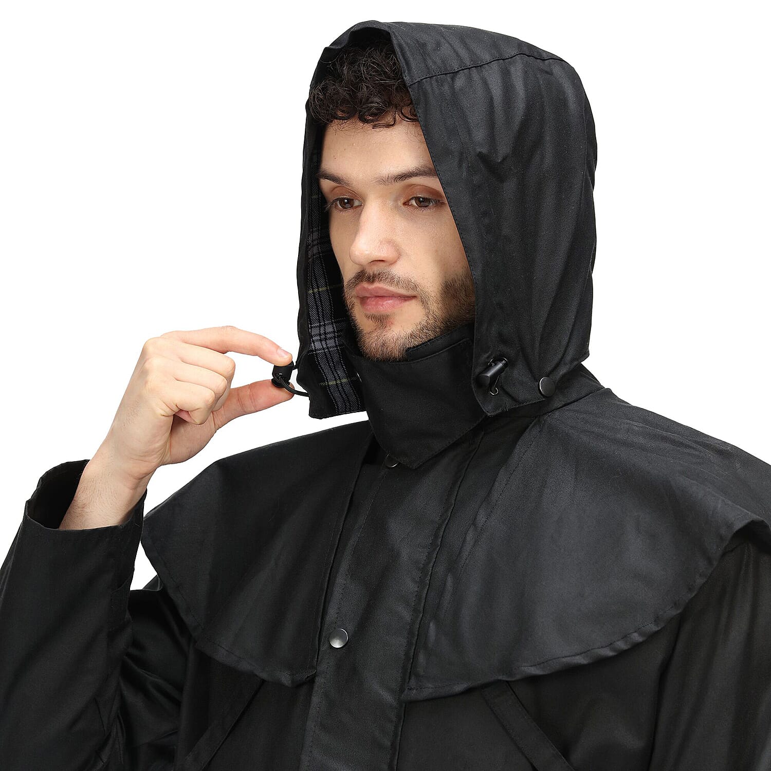 Regatta Mens Cranbrook Longline Wax Jacket (Size L) - Black