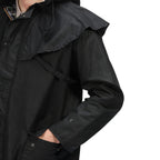 Regatta Mens Cranbrook Longline Wax Jacket (Size L) - Black