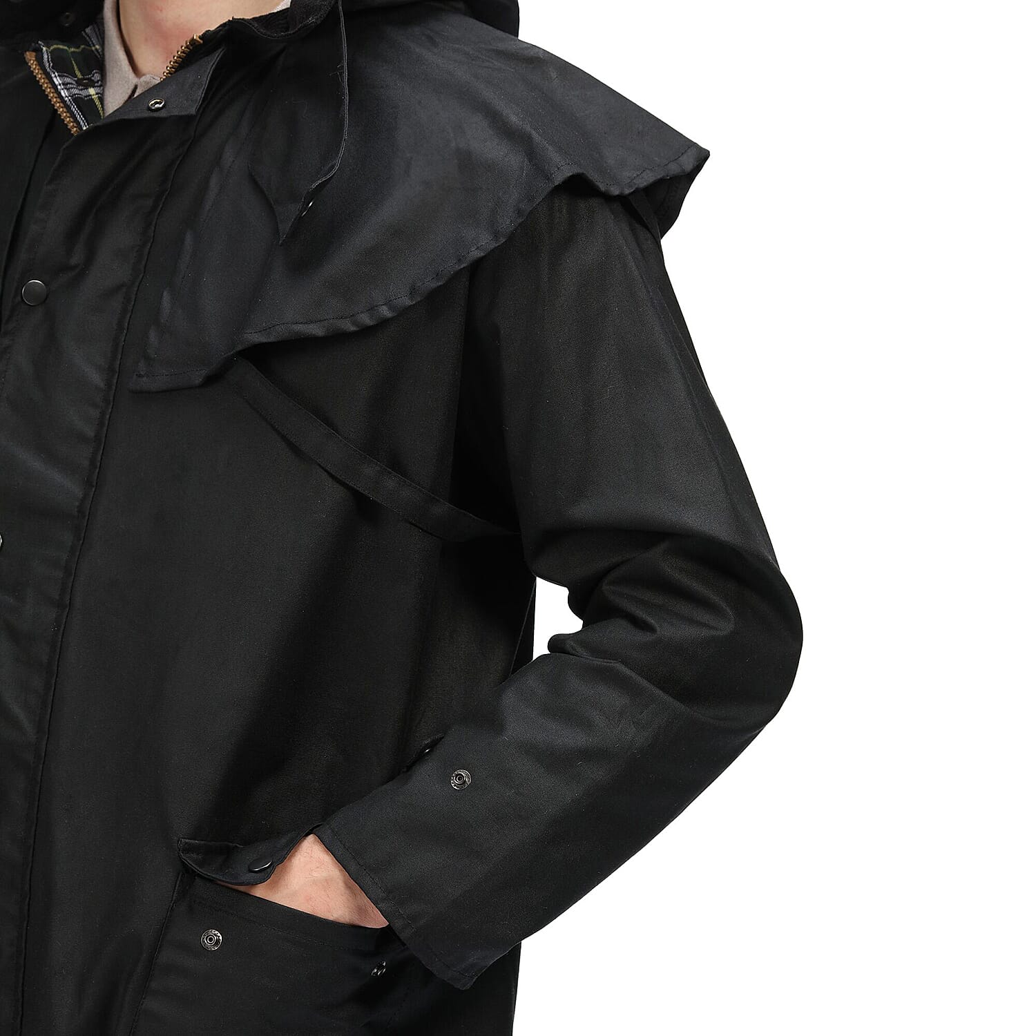 Regatta Mens Cranbrook Longline Wax Jacket (Size L) - Black