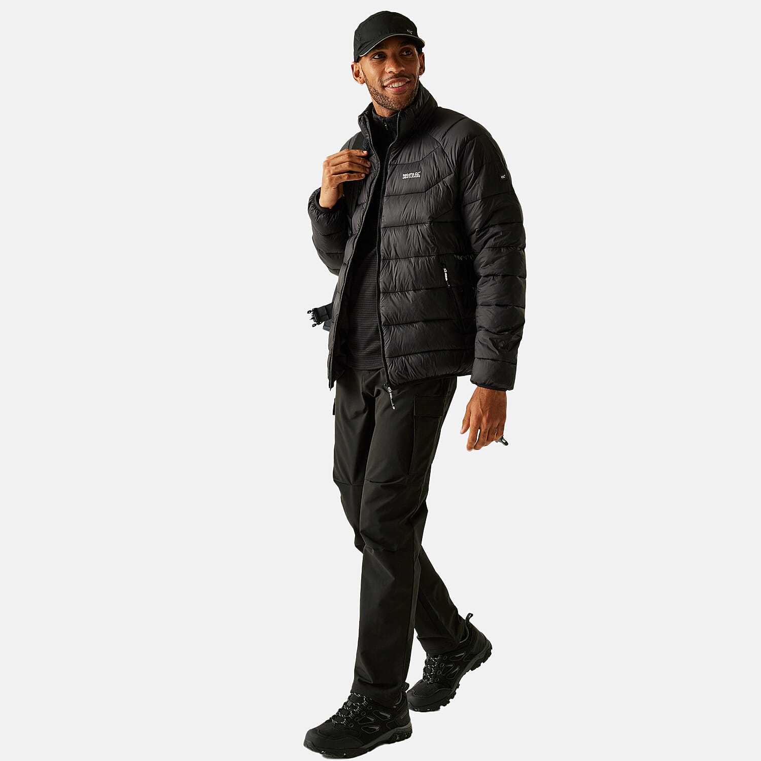 Regatta Mens Insulated Padded Jacket With Water-Repellent Finish & Zipped Pockets (Size XXXL) - Black