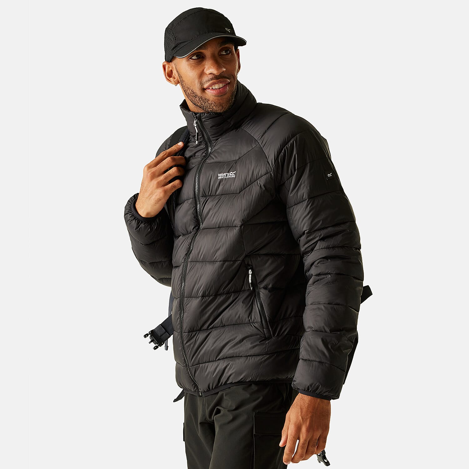 Regatta Mens Insulated Padded Jacket With Water-Repellent Finish & Zipped Pockets (Size XXXL) - Black