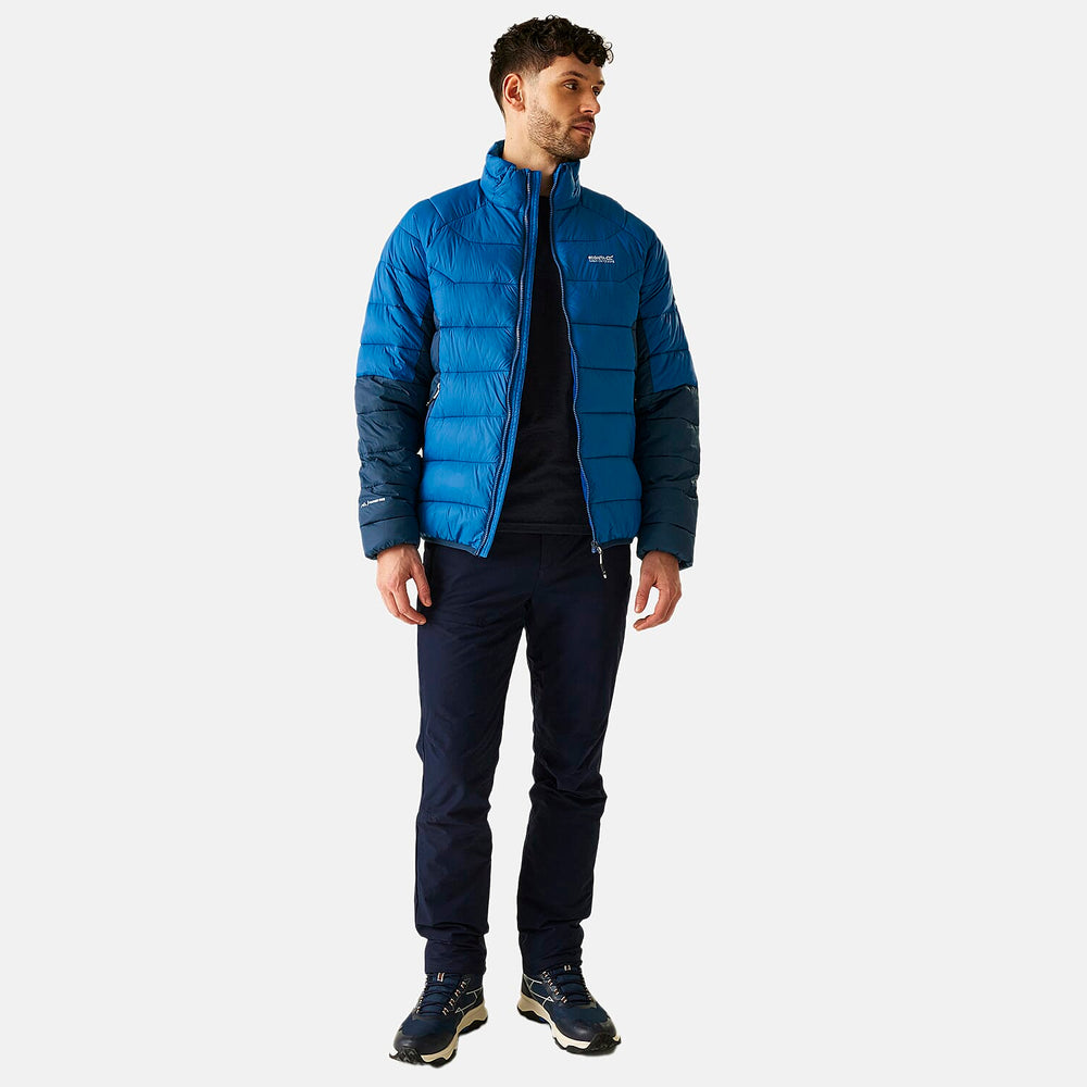 Regatta Mens Insulated Padded Jacket With Water-Repellent Finish - Zipped Pockets (Size 104-106.5Inch) - Blue