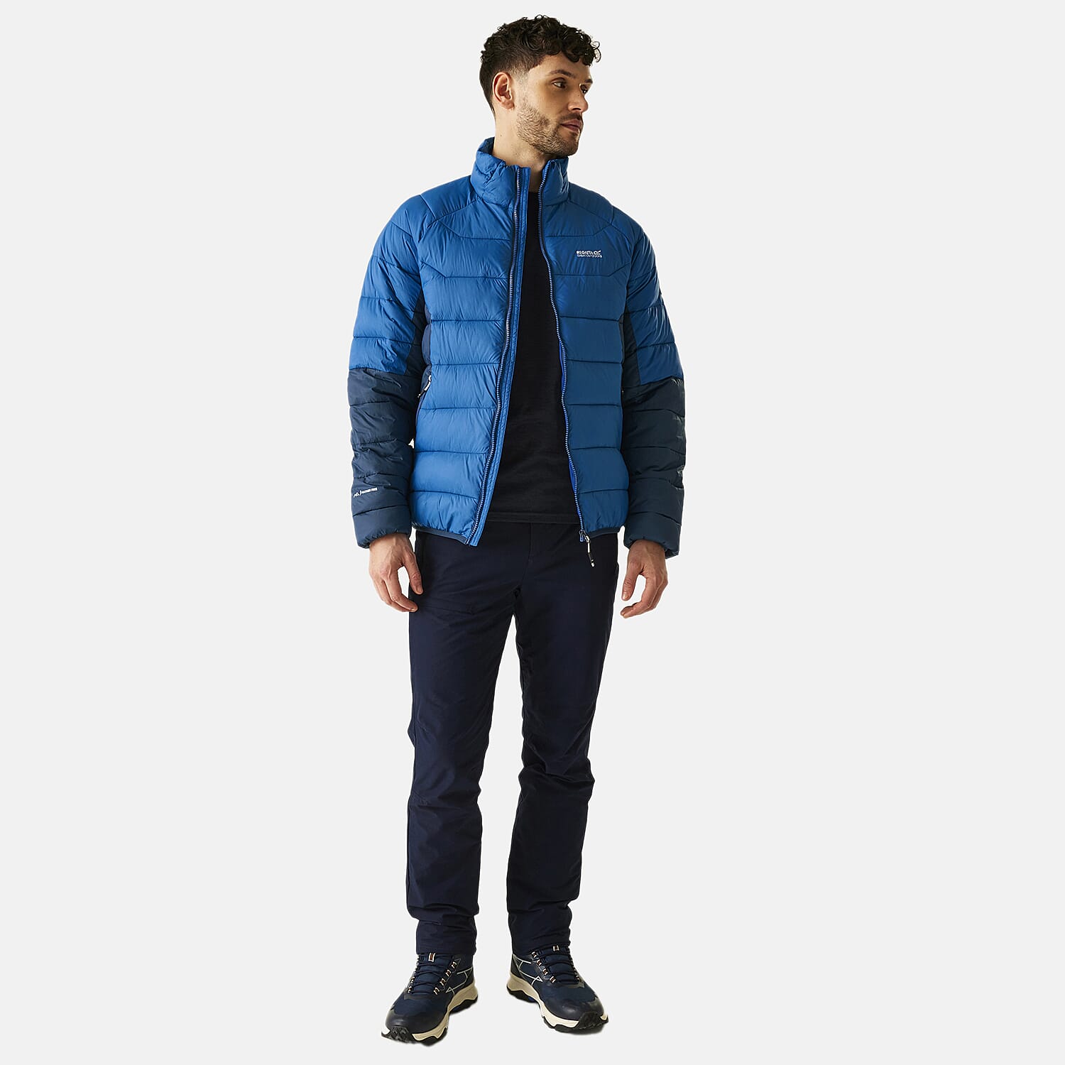 Regatta Mens Insulated Padded Jacket With Water-Repellent Finish - Zipped Pockets (Size 104-106.5Inch) - Blue