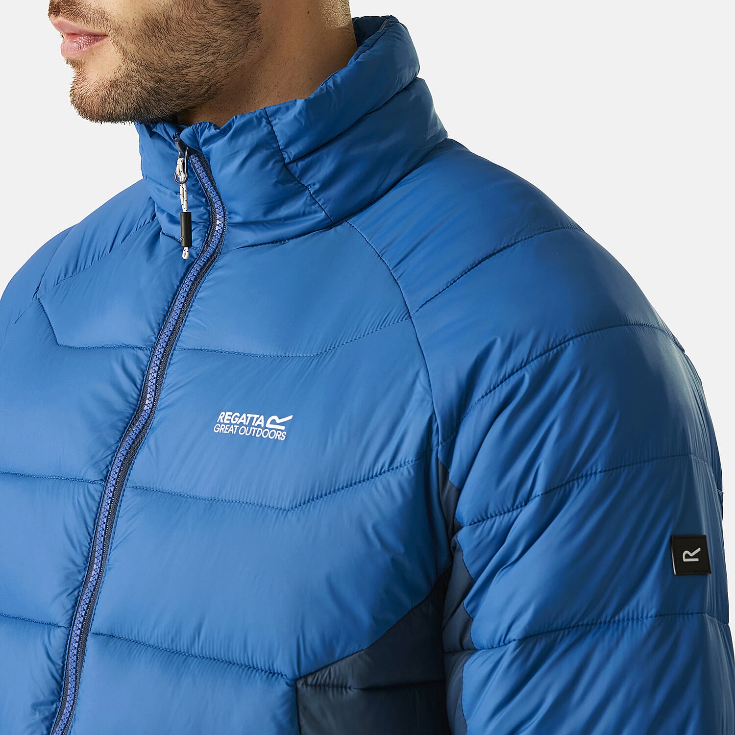 Regatta Mens Insulated Padded Jacket With Water-Repellent Finish - Zipped Pockets (Size 104-106.5Inch) - Blue