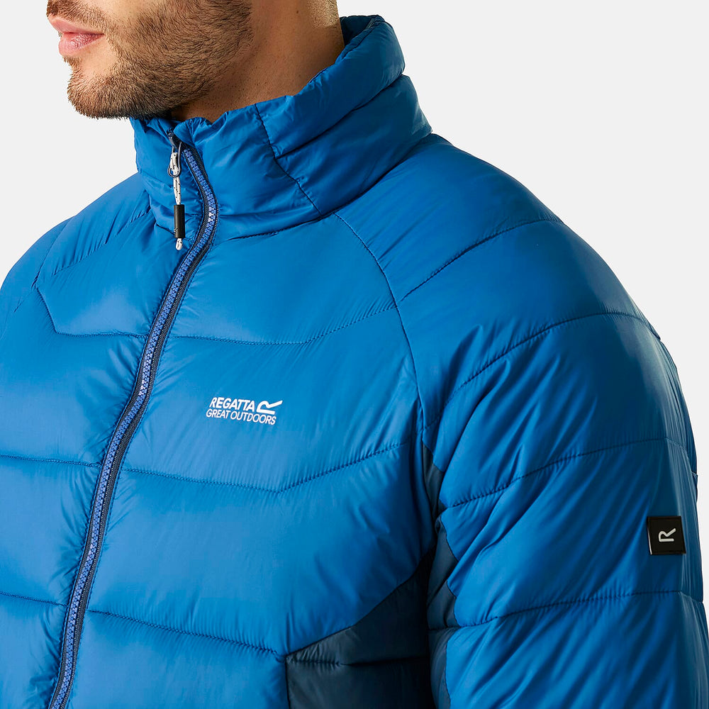 Regatta Mens Insulated Padded Jacket With Water-Repellent Finish - Zipped Pockets (Size 109-112Inch) - Blue