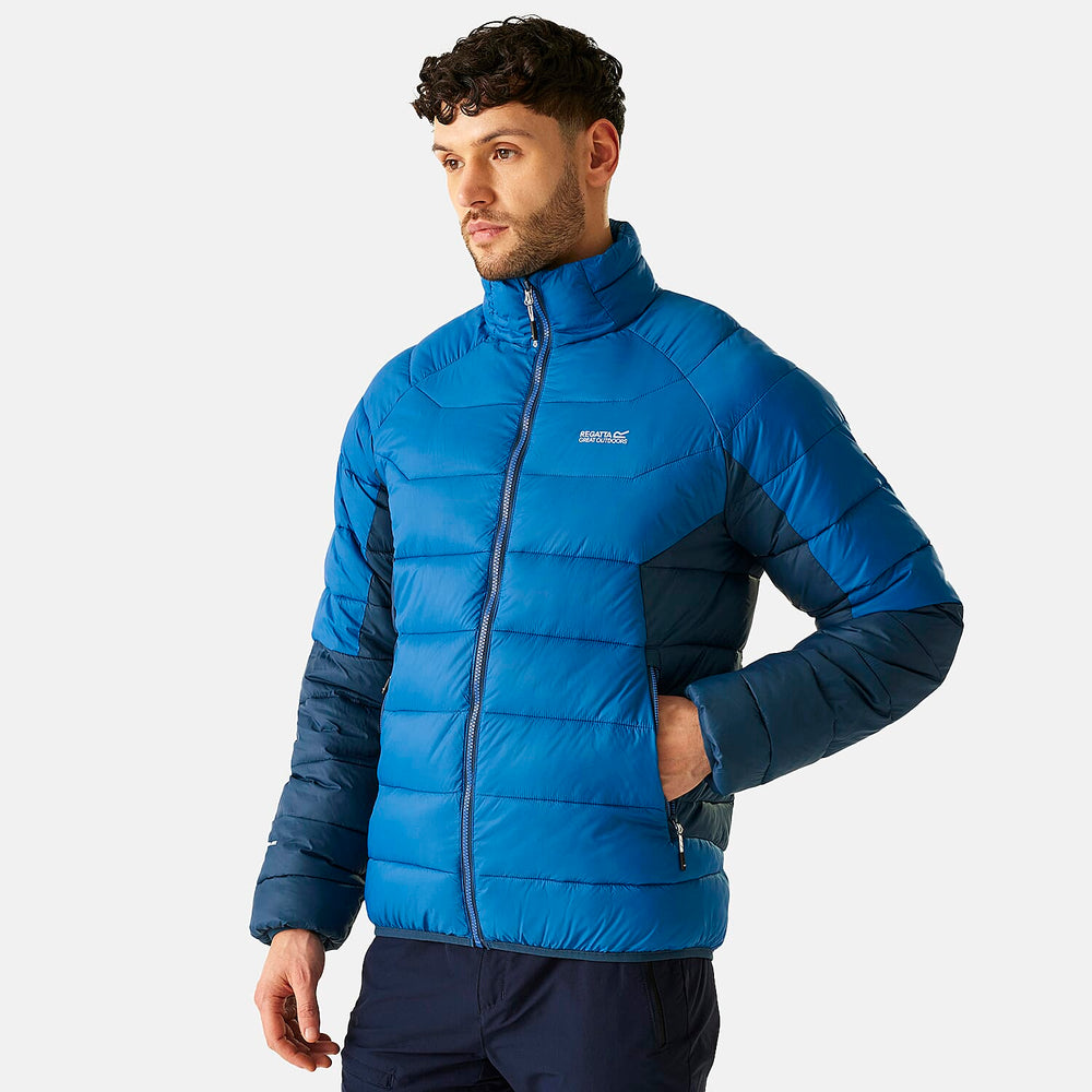 Regatta Mens Insulated Padded Jacket With Water-Repellent Finish - Zipped Pockets (Size 117-122Inch) - Blue