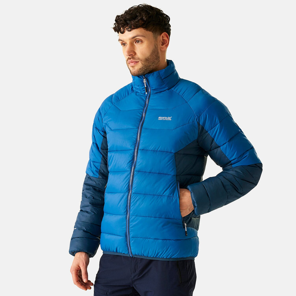 Regatta Mens Insulated Padded Jacket With Water-Repellent Finish & Zipped Pockets (Size XXXL) - Blue