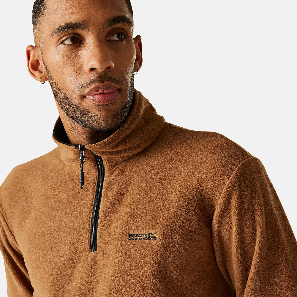 Regatta Mens Lightweight Half-Zip Fleece (Size L) - Brown