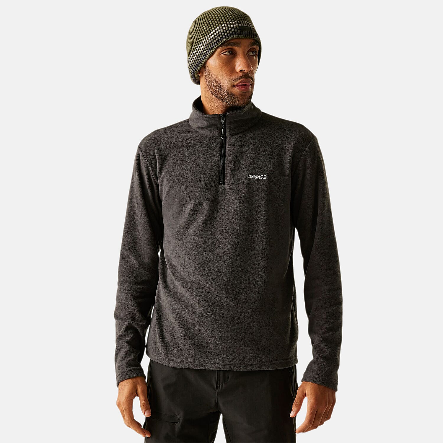 Regatta Mens Lightweight Half Zip Fleece (Size M) - Iron
