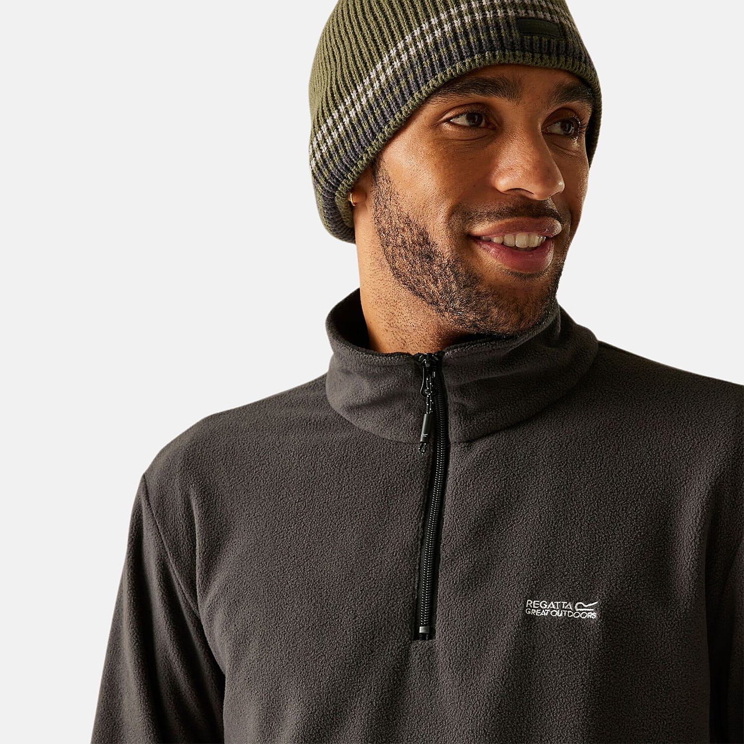 Regatta Mens Lightweight Half Zip Fleece (Size M) - Iron